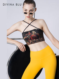 DIVINA BLU | Vintage Artistic Yoga Bra For Women