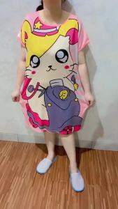 baju tidur wanita dewasa spandek korea prmium super jumbo bahan melar ke max 90kg motif kirim acak