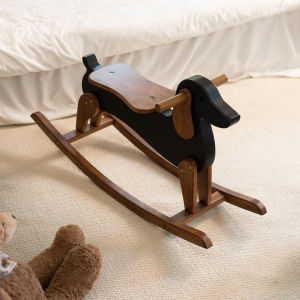 vincent life | Retro Solid Wood Rocking Chair Gift for Adults and Children