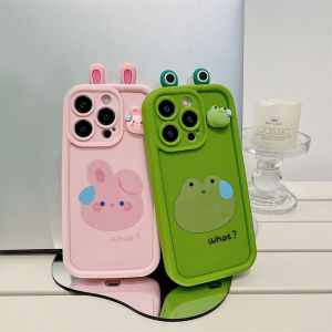 เคส MrHaHa สำหรับ Redmi A3 12 12C 10C A1 10 10A 9 9A 9C 9T Note 12 11S 10S 9S 11 10 Pro Xiaomi 11 12 Lite รูปการ์ตูนน่ารักกบ3D กระต่ายเคสโทรศัพท์นิ่ม TPU ฝาครอบป้องกัน