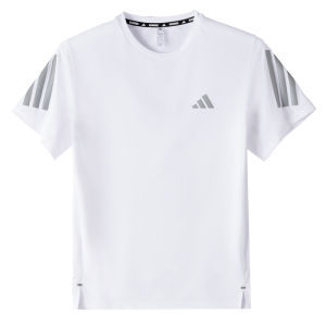 Áo Thun Thể Thao Nữ Adidas Áo Thun Ngắn Tay Cổ Tròn Thoáng Khí Bằng Vải Polyester Để Chạy Bộ Và Tập Luyện Jz5115