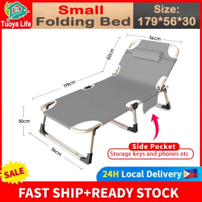 Tuoya Folding Bed Portable Bed Single Bed With Foam Foldable Chair Thick Support 300KG Sofa Foldable Bed Outdoor Adjustable Brand New Folding Office Sleep Bed Easy To Carry Multifunction Without Installation Sitting Leaning Lying Freely Does Sofa Bed