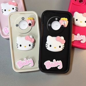 Casing for Honor X9C Smart 5G Stylish 3D Hellokitty Cartoon Doll Couple Phone Case Lens Protection Shockproof Soft Cover