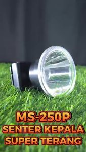 SENTER KEPALA LED 80W MITSUYAMA MS-250P - CAHAYA TERANG - JARAK JAUH - BATERAI 4.800mAh - TAHAN LAMA