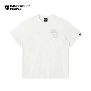 dangerouspeople | Glowing Letter D Crown Print 100% Cotton Short Sleeve T-Shirt