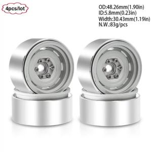 1.9" Metal Alloy Beadlock Wheel Hub Rim for 1/10 Traxxas TRX4 TRX6 D90 90046 Axial SCX10 II III RC Crawler Car Upgrade Parts