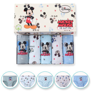 5 Packs/Box Children Underwear Pants Mickey Cartoon Boys Panties Soft Cotton Kids Triangle Panty Breathable Boys Briefs Gift Box