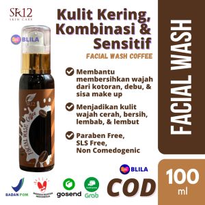SR12 Facial Wash Coffee 100ml: Solusi Membersihkan Kulit Kering & Sensitif