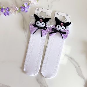 Tất Dài Đến Bắp Chân Họa Tiết Công Chúa Cho Bé Gái Tất Có Nơ Ren Tất Mùa Hè Phong Cách Hoạt Hình Cho Trẻ Em Tất Đến Giữa Bắp Chân