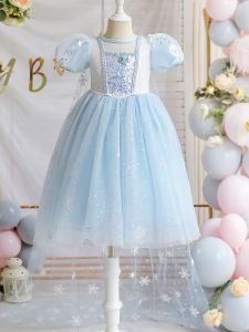 Elsa Princess Pink Frozen Dress Childrens Summer