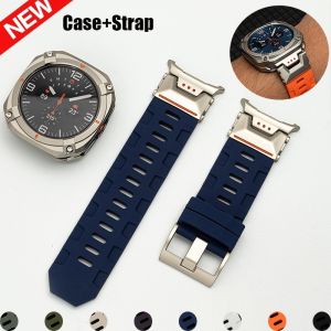 Metal Case+Strap for Samsung Galaxy Watch Ultra 2025 Silicone Sport Bracelet for Galaxy Watch7 Ultra47mm Metal Protective Case