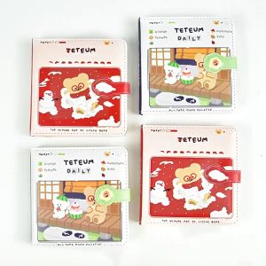 *OCT DEALS* Korean Style Cute Cartoon Little Teddy Bear Magnetic Clasp PU Leather Cover Notebook Colourful Journal Diary School Office Use