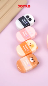 [PCS] SHARPENER ERASER 2 IN 1 RAUTAN DAN PENGHAPUS JOYKO B-176 HAPPY ANIMAL