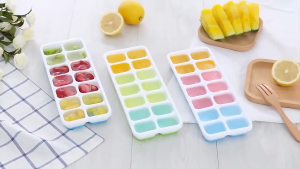 DIY ice jelly balls cubic silicone plastic trays freezing flexible molds storage food manufacturing silicone molds non-toxic and durable bar wine ice cube manufacturing