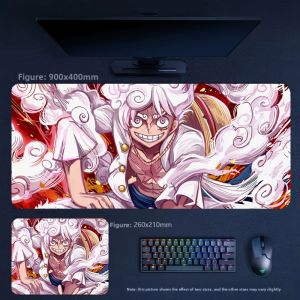 Bandai | High-quality Animation ONE PIECE Luffy Zoro Series Non-slip Leather Mouse Pad Large Size Precision Lock Edge Anti Slip Table Mat