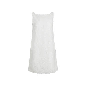 CHACHASTU | Đầm Ngắn A-Line Dệt Thêu Hoa Hai Lớp 100% Cotton