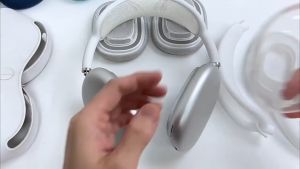 LionShield AirPods Max 4-piece Set Case Protective Silicone TPU Casing Cover – Clear-White/Clear-Black