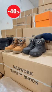 Swiss Hammer High Top Safety Shoes Rotating Button Work Shoes Anti-Smashing Anti-Puncture Waterproof Protection Boots