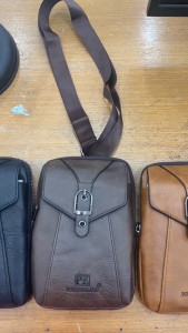 TAS SELEMPANG HP TAS SLINGBAG BAHAN KULIT TAS PRIA TAS KECIL T48-1