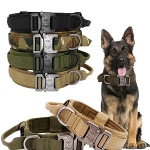 Dog Collar for Big Dogs Buckle Adjustable Heavy Duty Neck Collar Strap Dog Necklace Military Training Collar Dog Accessories Things