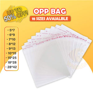 Wahaha 100PCS (0.05mm) Transparent OPP Plastic Bag | Self Adhesive Plastic Bag | Food Grade Plastic Bag | Plastic bag for Book Shirt Clothes Magazine | Plastik beg untuk Buku Majalah Seluar Tudung Baju Kurung 不干胶自粘透明袋子