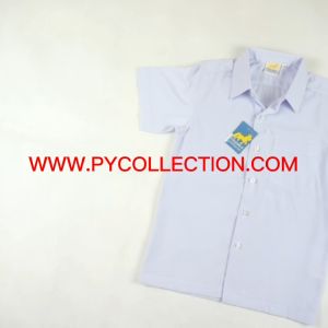KEMEJA PUTIH SEKOLAH LENGAN PENDEK KAIN TEBAL ( KOSHIBO GRADE A ) PUTIH NILA / PU001 - BAJU SEKOLAH JENAMA PRESIDENT