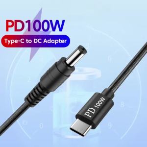 Cáp Sạc Nhanh Type-C 2m 100W DC5.5x2.1mm Cho Laptop Router Camera Modem Quang - Dây Cấp Nguồn Cho Thiết Bị DC