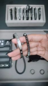 Set Gelang Pria Hitam Classic Stainless LGGSUME