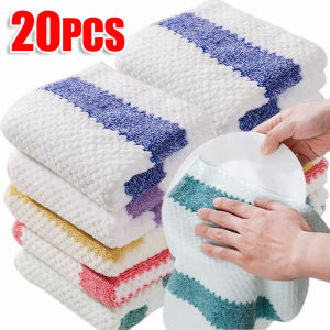 20 miếng giẻ lau làm sạch bằng vi sợi giẻ lau nhà bếp dầu chống dính siêu thấm Khăn Rửa Chén khăn lau sạch tái sử dụng