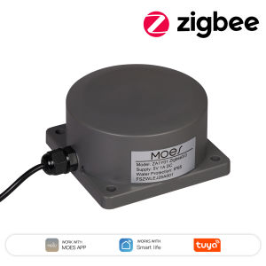 MOES | MOES Tuya WiFi/ZigBee Water Level Detector Ultrasonic Smart Tank Monitor with Real-Time Alerts & APP Remote Control