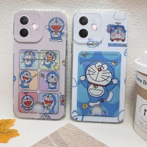 Stock Phone Case OPPO A5 Pro A3 Pro A3X A3 A79 A60 A18 A38 5G 4G New Cartoon Trend Doraemon Hello Kitty Card Holder Casing Lens Protection Shockproof Couple Back Cover 2025