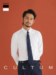 Cultum Mens Slim Fit Long Sleeve Shirt Easy Care Iron Free Business Formal Wear Autumn Collection Youth Suitable Office Appropriate