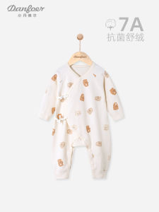 Pure Cotton Baby Romper Spring Autumn Bear Design Bonded Clothes 0-6 Months Baby Clothes Cute Bear Print Bodysuit for Infants