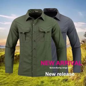 Lightweight Breathable Shirt Tactical Multifunctional Shirt Outdoor Long-Sleeved Work Shirt Breathable Sports Sun Protection