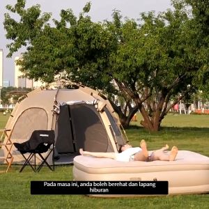 Single Double Air Bed Air Mattress 5 Feet with Built-in Air Pump (with Built-in Battery) Thickness 40cm Self-Inflating Single Double Furniture