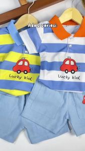 Setelan Baju Anak Laki-Laki LUCKY KID 1-4 TAHUN/ Baju Anak Berkualitas