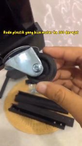 Tatakan Alas Kaki Besi Roda Kulkas & Mesin Cuci Kuat Menahan Beban Berat Murah Anti Karat Warna Hitam