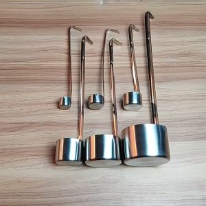 Jesendok Takar Bahan/Sendok Saus Stainless/Kait Gagang Panjang/Stainless Steel Sauce/ Steel Kait Sendok/Dapur Cair Sendok
