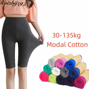 40กางเกงเลกกิ้งขาสั้นรุ่น40-100กก. สำหรับผู้หญิงไซส์ใหญ่พิเศษกางเกงผ้าคอตตอนแบบตัดทรงสลิมสำหรับฤดูร้อนปี2022เสื้อผ้าใส่อยู่บ้านแบบบางใส่เล่นกีฬาโยคะฤดูใบไม้ผลิและฤดูร้อนเอวสูงแบบยืดหยุ่น