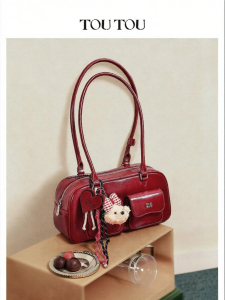 TOUTOU | Red Wedding Shoulder Bag with Large Capacity