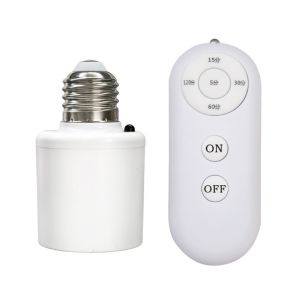 E27 110V 220V House Multi Light Switch 60W Wireless Remote Control Smart Timer Switch Lamp HolderBaby Room Bedroom Timer Switch