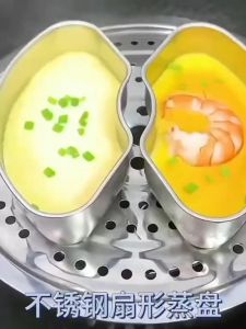HTF Stainless Steel Vegetable Boxes with Cover - Fan Shaped Food Fresh-keeping Box - for Steaming Plate