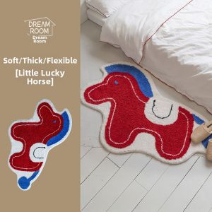Cute Decorative Velvet Carpet for Kids Room Bathroom