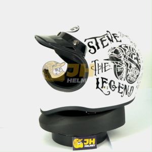 Helm Cakil HBC Steve The Legend: Helm Retro Full Face Berkualitas Tinggi