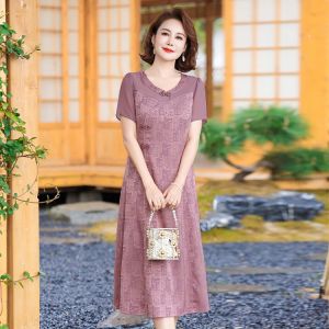 Retro Embroidered Loose Fit Cheongsam Dress