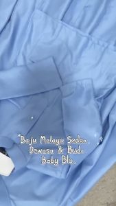 2026 BAJU MELAYU RAYA REGULAR SLIM FIT WARNA BABY BLUE SOFT COTTON BUDAK & DEWASA C008BM / BMC