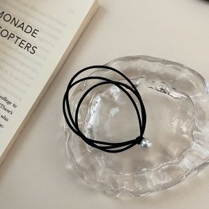 Elegant Simple Pearl Hair Ties Daily Basic High Elasticity Bun Hair Bands Womens Style Korean Fashion Fresh out Accessories