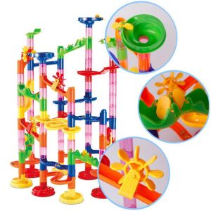 105pcs BIG Marble Run Set Building Blocks Marble Race Maze Tracks Variety Slide