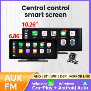 Wireless Carplay Android Auto Player Universal Touch Screen MP5 Car Central Multimedia Radio Support AUX BT FM DSP Reverse Cam