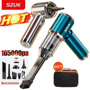 SZUK Car Vacuum Cleaner 90000PA Powerful Wireless Handheld Cleaning Machine Portable Mini Vacuum Cleaner for Car Home and Office
